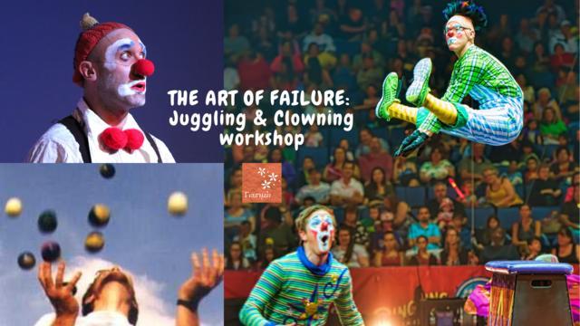 The Art of Failure Juggling and Clowning workshop final poster
