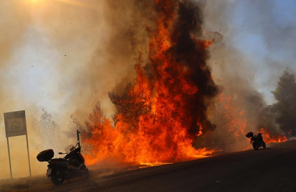 Μεγάλη πυρκαγιά στα Μέγαρα: Απειλείται και το Αλεποχώρι - Εκκενώνεται οικισμός (βίντεο)