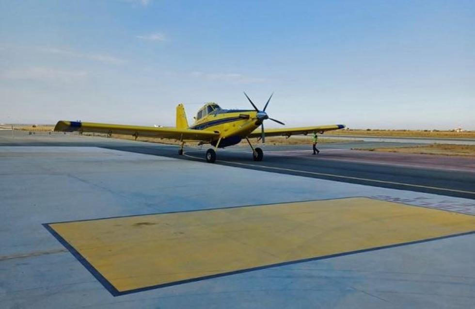 Στην Κύπρο τα δύο ισπανικά αεροσκάφη Air Tractor για κατάσβεση των πυρκαγιών