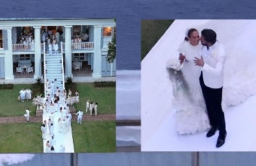 Γάμος Λόπεζ - Άφλεκ: Η αριστοκρατική Jlo με κοντομάνικο Ralph Lauren νυφικό και το άσπρο dress code