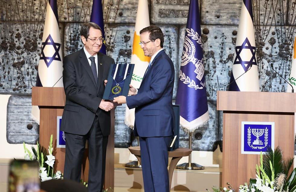 Παρασημοφορήθηκε με το Μετάλλιο της Τιμής του Ισραήλ ο Πρόεδρος Αναστασιάδης (φωτογραφίες)