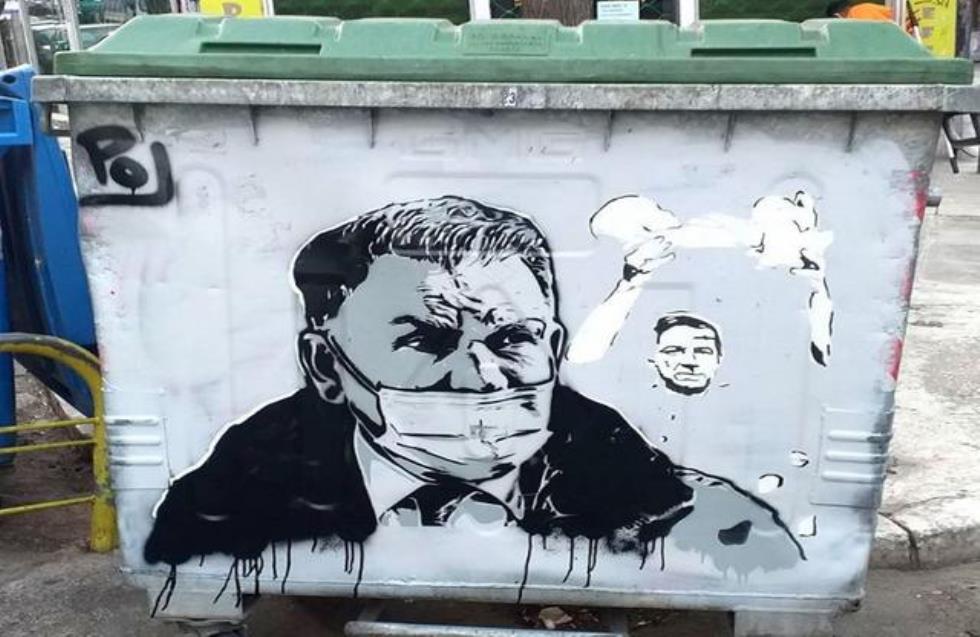 Ο Κούγιας έγινε γκράφιτι...σε κάδο σκουπιδιών!