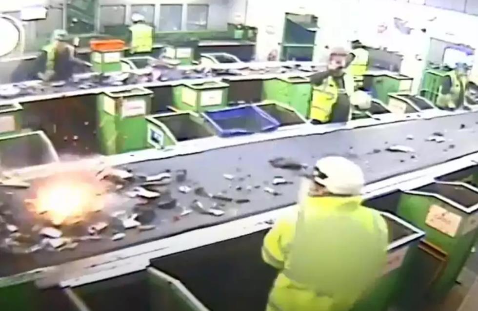 Τρομακτικό βίντεο από εκρήξεις μπαταριών σε εργοστάσιο ανακύκλωσης: Κίνδυνος για τους εργαζόμενους