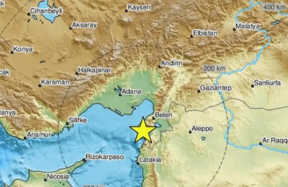 Απανωτοί σεισμοί 6,4 και 5,8 και 5,2 Ρίχτερ στην Τουρκία - Στην Αντιόχεια το επίκεντρο, ζημιές σε κτίρια
