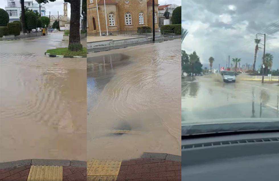 Πλημμύρισε η Αθηαίνου εξαιτίας των ισχυρών βροχοπτώσεων - Δείτε βίντεο