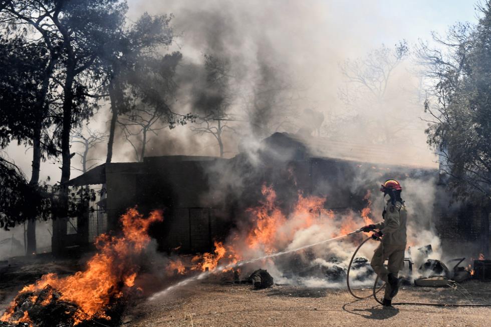 Wildfire in Loutraki, Corinth