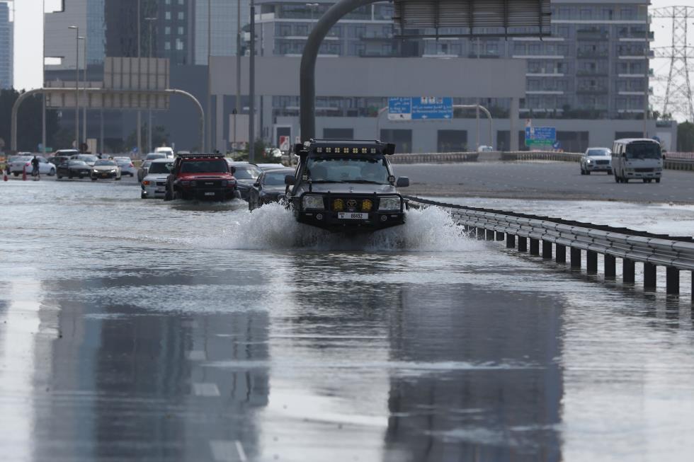 Dubai roads flooded as the UAE witnesses largest rainfall in 75 years